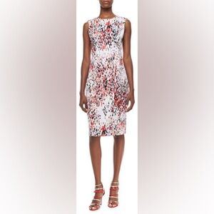 Carolina Herrera Abstract Print Sleevless Sheath